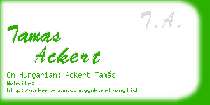 tamas ackert business card