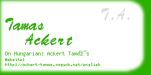 tamas ackert business card